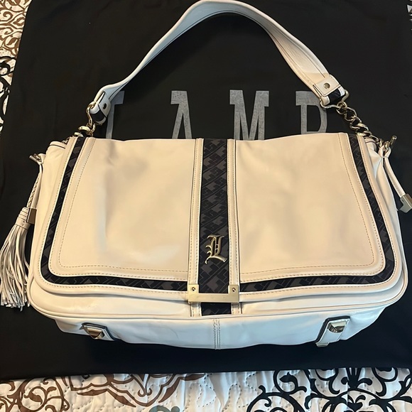 L.A.M.B. Handbags - L.A.M.B Leather Messenger Shoulder Bag